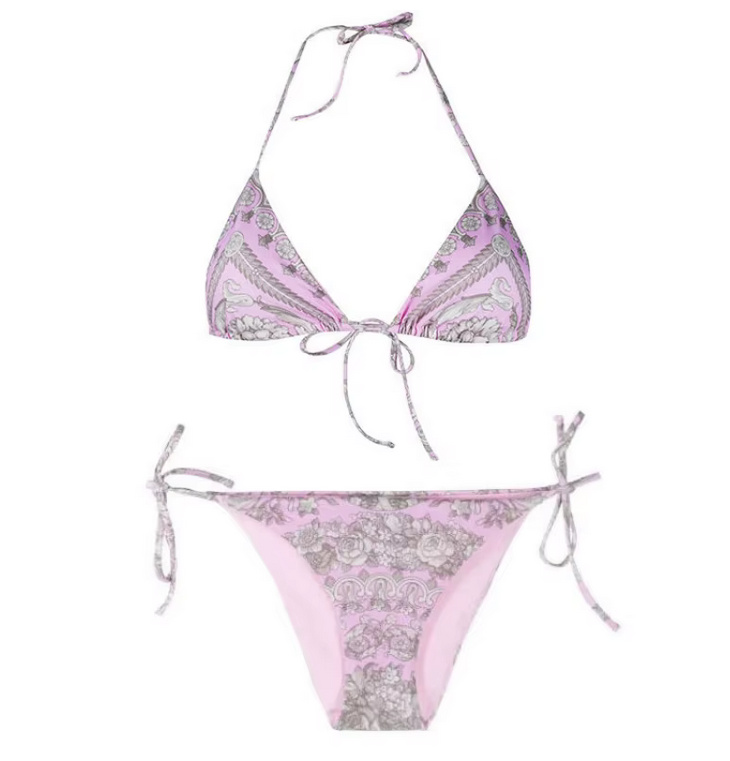 Halterneck Bikini 2025 Tinka Rosa mit Riemchen 