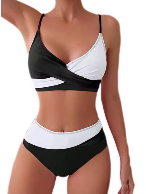 Triangle Bikini 2025 Sanya in Schwarz Weiß
