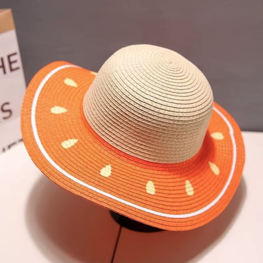 Wassermelone Damen Sommerhut Strohhut 2025 Sinah Orange