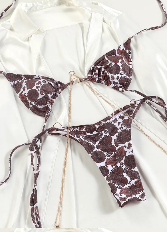 Sexy Halterneck Bikini 2025 Susanna Braun Weiß mit Kette