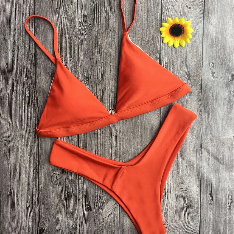 Triangle Bikini 2025 Signe mit Hohe Taille Rot