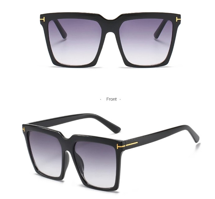 Oversize Damen Sonnenbrille Shari Quadratisch Schwarz