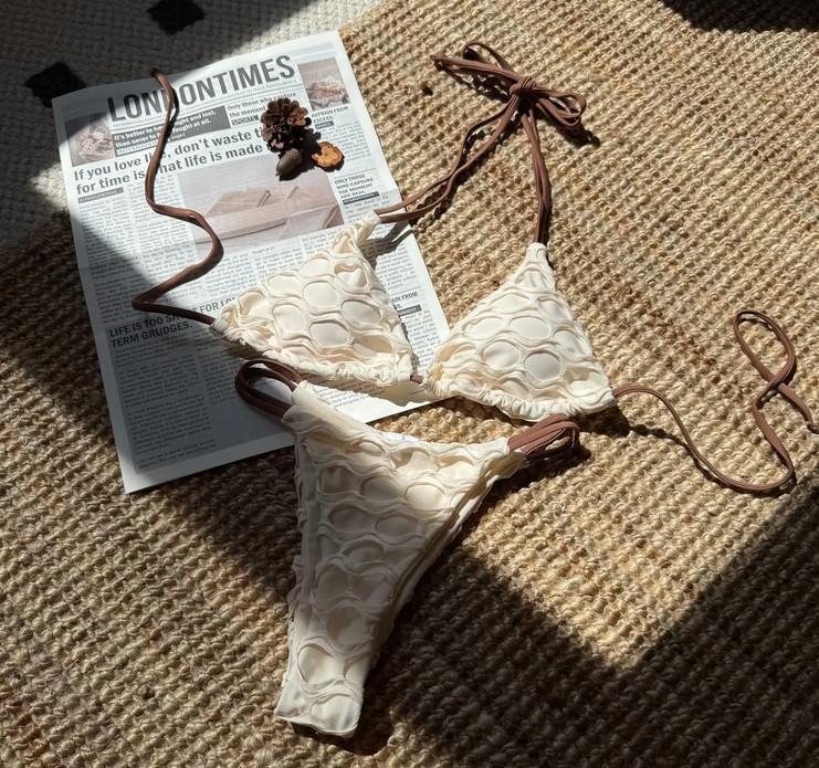  Halterneck Cut Out Bikini 2025 Sigrun Ivory