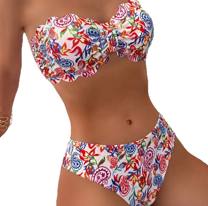  Bandeau Print Bikini Semih Trägerlos