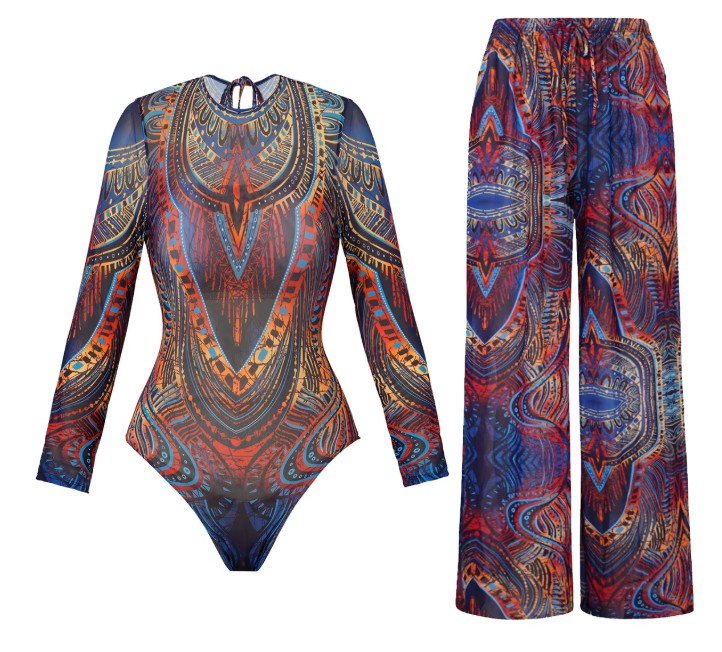  Langarm-Body Badeanzug Sookie mit Hose Anti-UV-Sonnenschutz