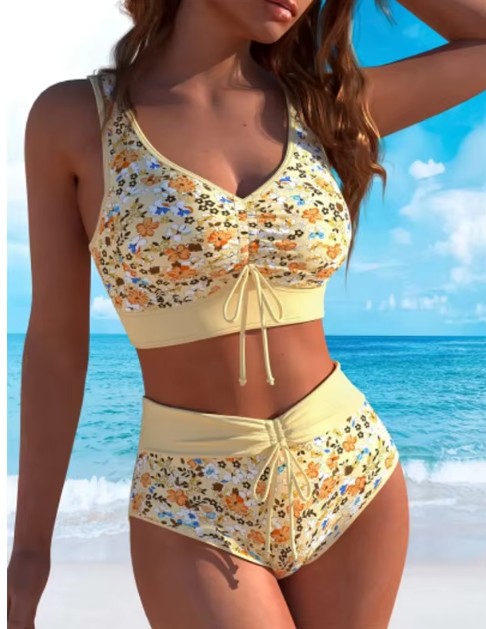 Vintage Stil Bikini Sissy in Gleb mit Blumenmuster