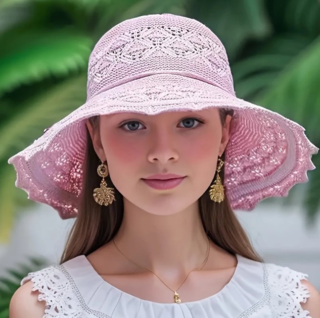 Damen Sommerhut Strohhut Shayenne Rosa
