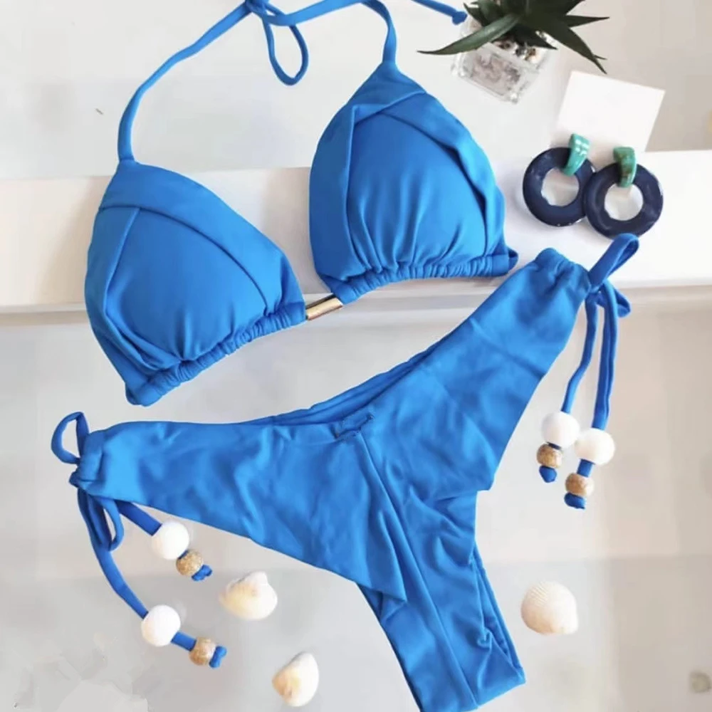 Brazilian/Triangle Bikini Adriana in Blau
