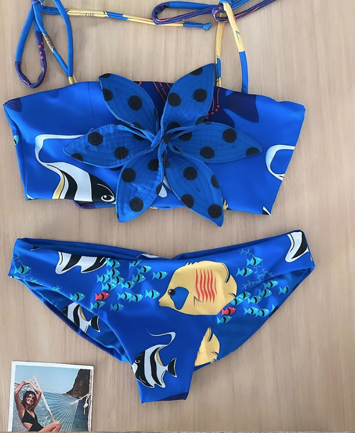 Brasilianischer  Damen Bikini Naemie Blau