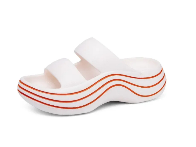Plateau Damen Clogs Sommerschuhe Weiß