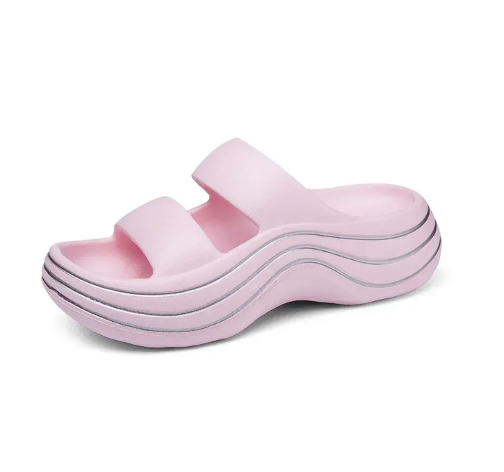 Plateau Damen Clogs Sommerschuhe Rosa