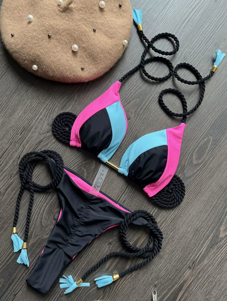 Patchwork Halterneck Bikini Vera