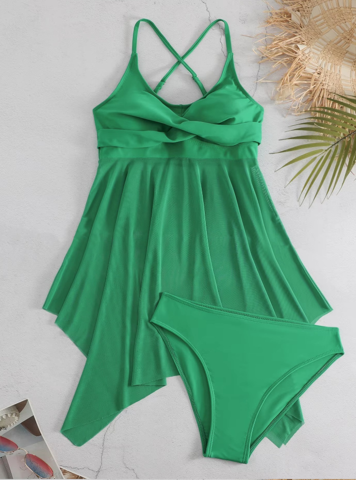 Beach Wear Damen Tankini 2025 Violaine in Grün 