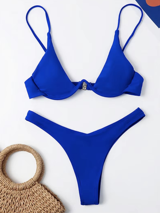 Sexy Triangle Bügel Push Up Bikini 2025 Vika Navyblau