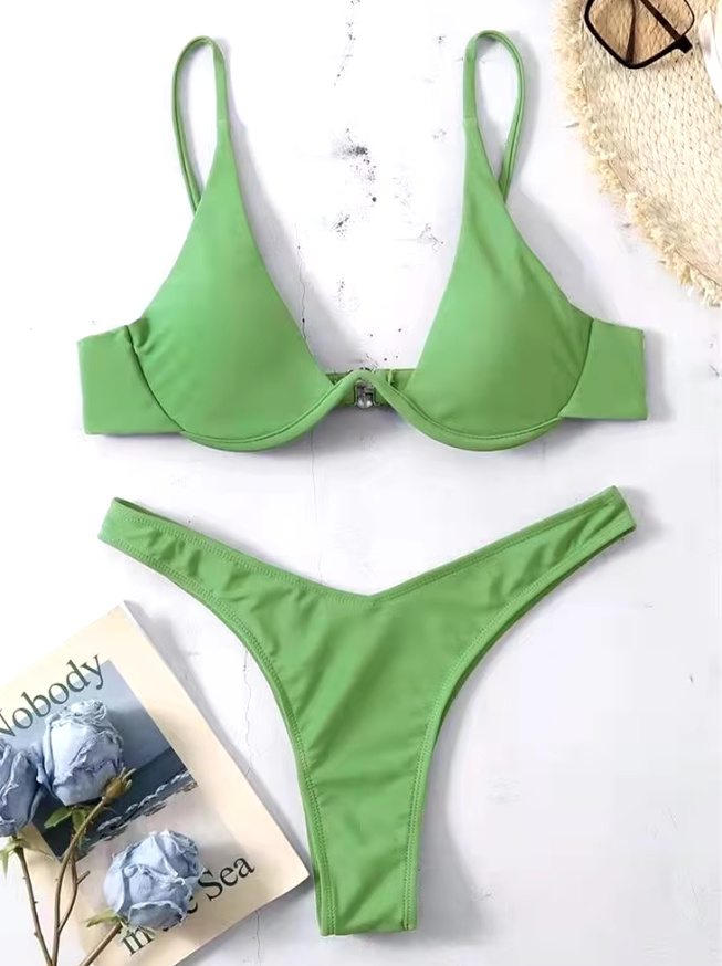 Sexy Triangle Bügel Push Up Bikini 2025 Vika Grün