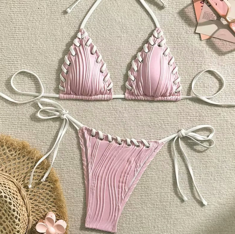 Brasilianischer Halterneck Bikini 2025 Viveka Rosa