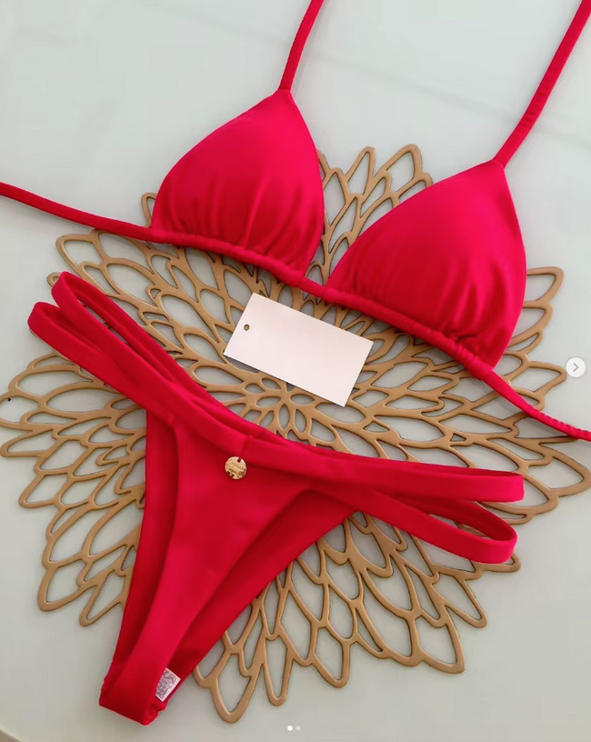 High-Waist Bikini 2025 Valeria in Rot