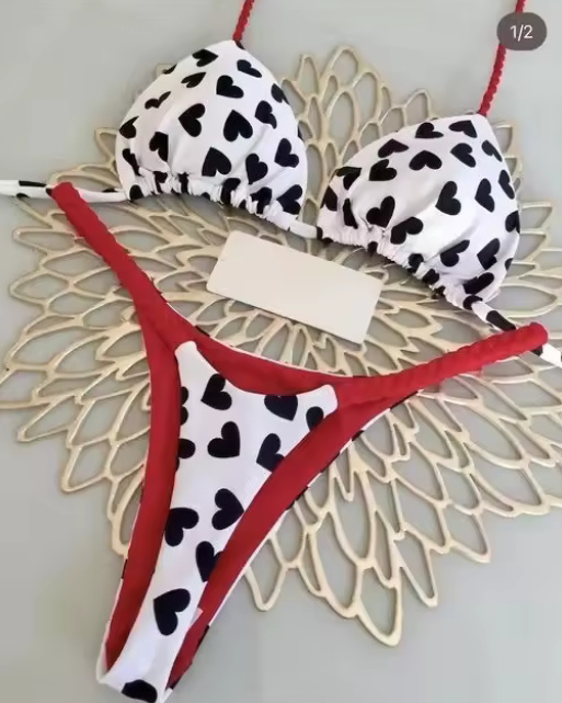 Herzchen Print High-Waist Bikini 2025 Valeria 