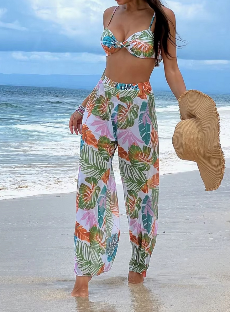Triangle Bikini Set 2025 Taisia Dreiteilig mit Strand Hose im Set
