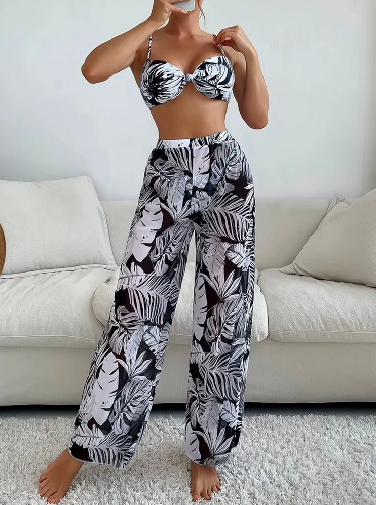 Triangle Bikini Set 2025 Theresa Dreiteilig mit Strand Hose im Set