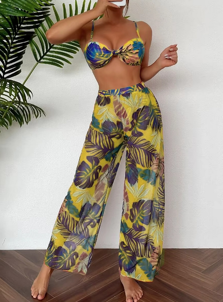 Triangle Bikini Set 2025 Tomke Dreiteilig mit Strand Hose im Set