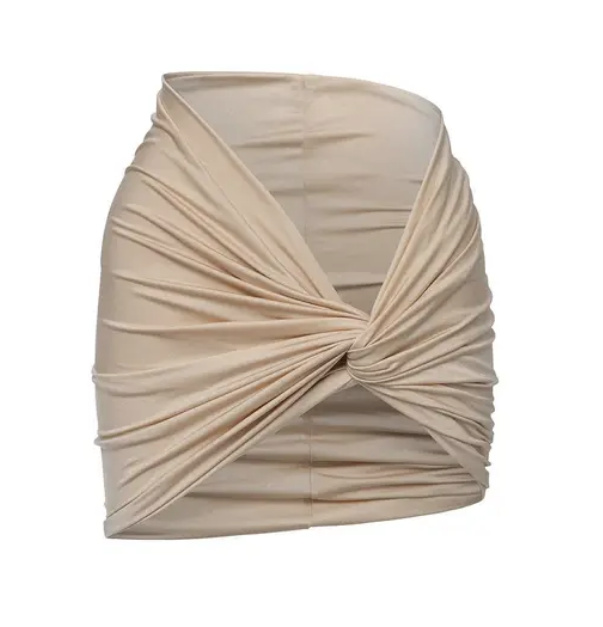 Cover-Up Strand Rock Kurz in Beige Creme