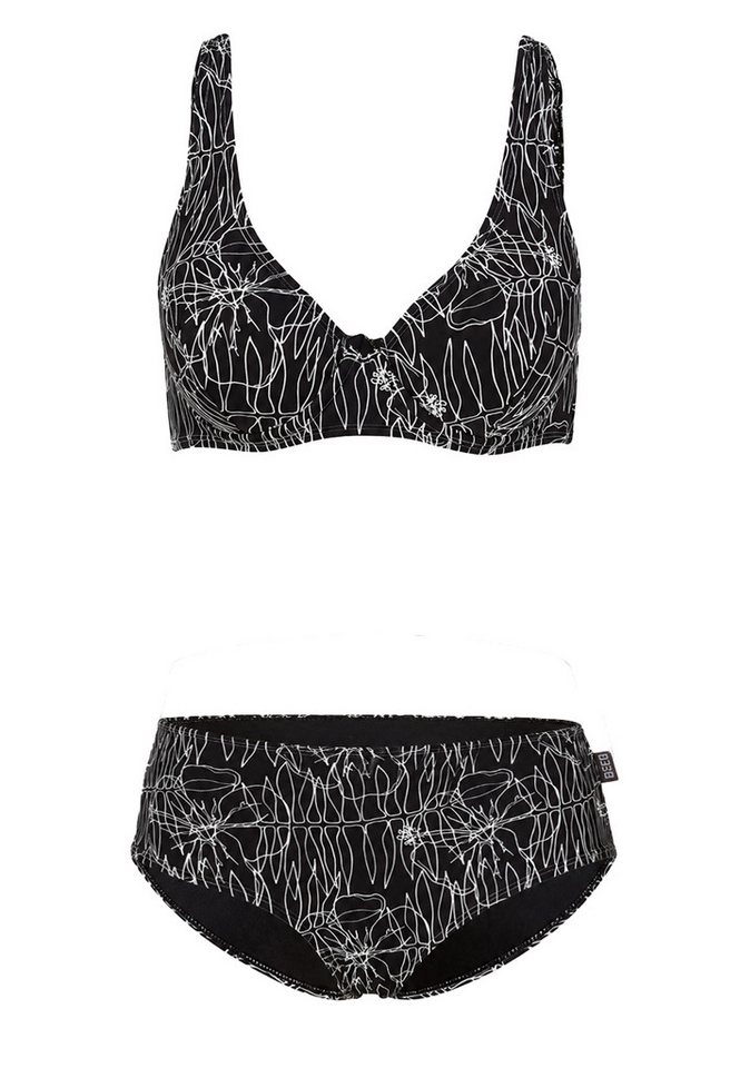 Beco Beermann Triangel-Bikini-Top Flower Lines (2-St)