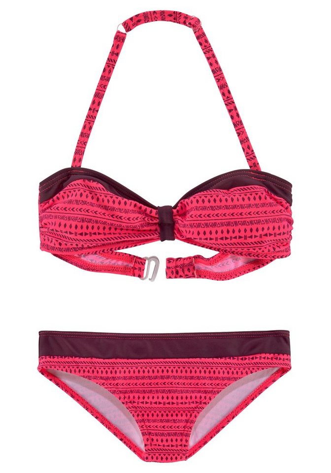 Buffalo Bandeau-Bikini mit Kontrasteinsätzen