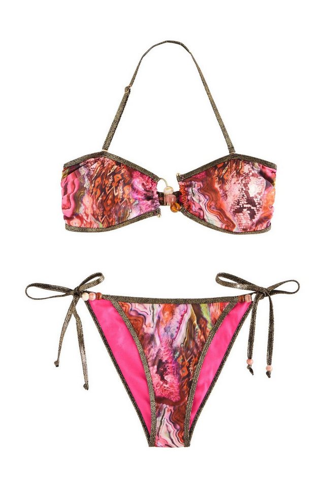 LIPSY Triangel-Bikini Lipsy Trägerloser Bikini mit Geomuster (1-St)