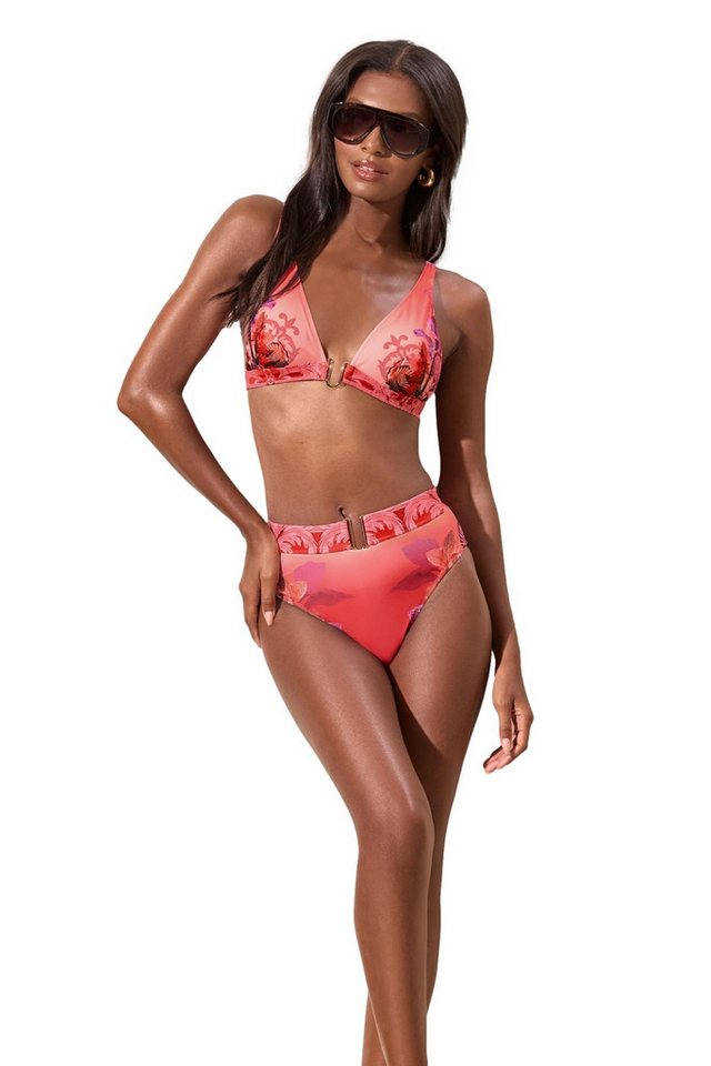 LIPSY Triangel-Bikini-Top Lipsy Florrie Bikinioberteil mit Print und Besatz (1-St)