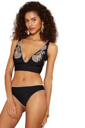 Love & Roses Triangel-Bikini-Top Love & Roses Triangel-Bikinioberteil mit Stickerei (1-St)