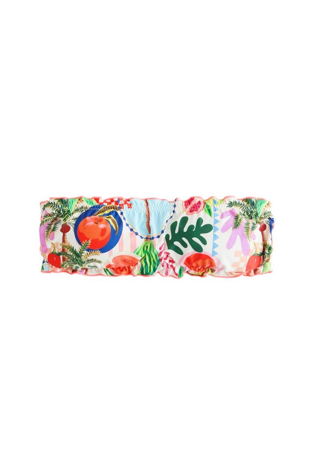 Next Bandeau-Bikini-Top Bandeau-Bikinioberteil mit Kontrastrüschen (1-St)
