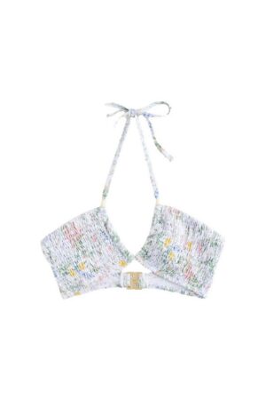 Next Bandeau-Bikini-Top Gerafftes Bikinitop mit Multiway-Trägern und Print (1-St)