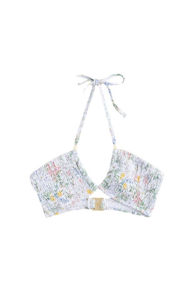 Next Bandeau-Bikini-Top Gerafftes Bikinitop mit Multiway-Trägern und Print (1-St)