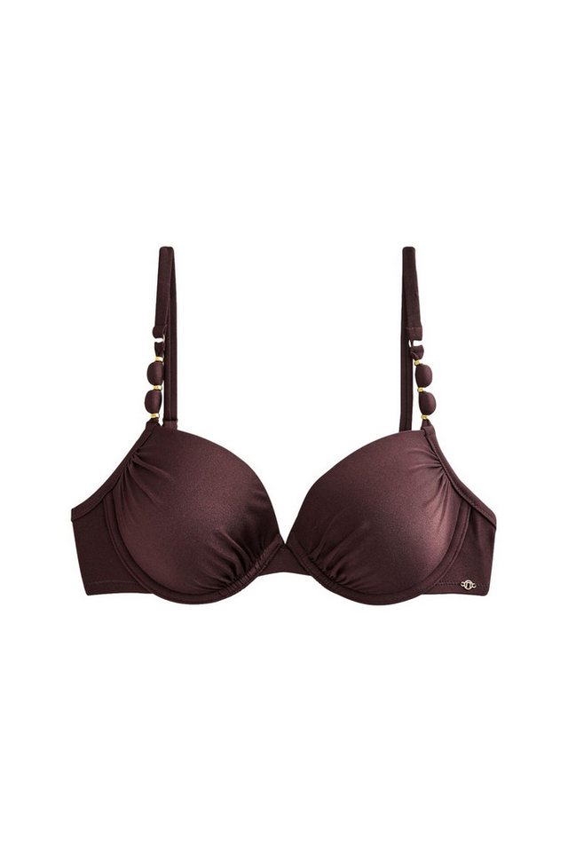 Next Bügel-Bikini-Top Gepolstertes Bikinioberteil mit Perlenverzierung (1-St)