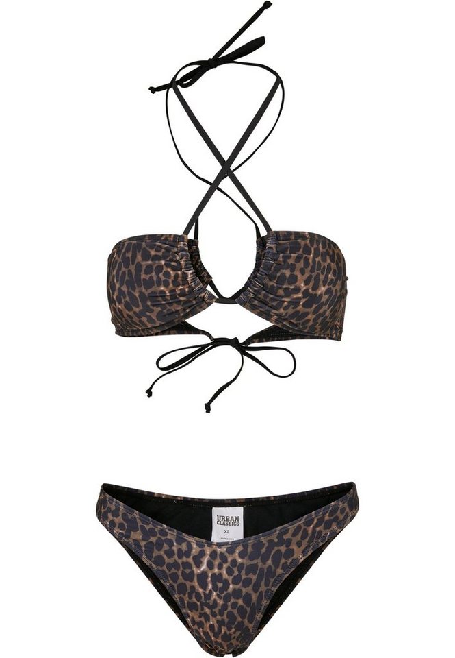 URBAN CLASSICS Bügel-Bikini Urban Classics Damen Ladies AOP Hot V Bikini