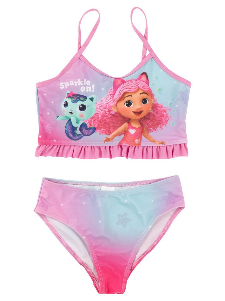 United Labels® Bustier-Bikini Gabby's Dollhouse Bikini mit Rüschen Zweiteiler Schwimmanzug