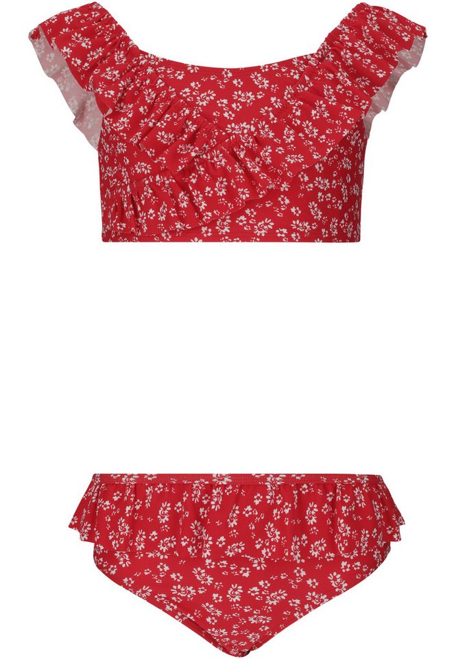 ZIGZAG Balconette-Bikini Tropical (1-St) mit stylischem Rüschendesign und Sonnenschutz