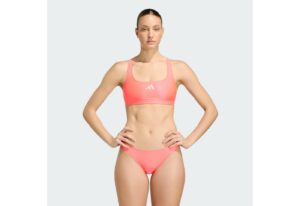 adidas Performance Bustier-Bikini 3-STREIFEN BIKINI V-FÖRMIGER RÜCKENAUSSCHNITT (1-St)